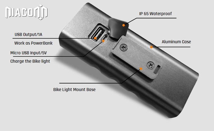 geleid USB de Fiets hoofdlicht van 3xCREE Xml met 3000mah-het voorlicht van de Machtsbank